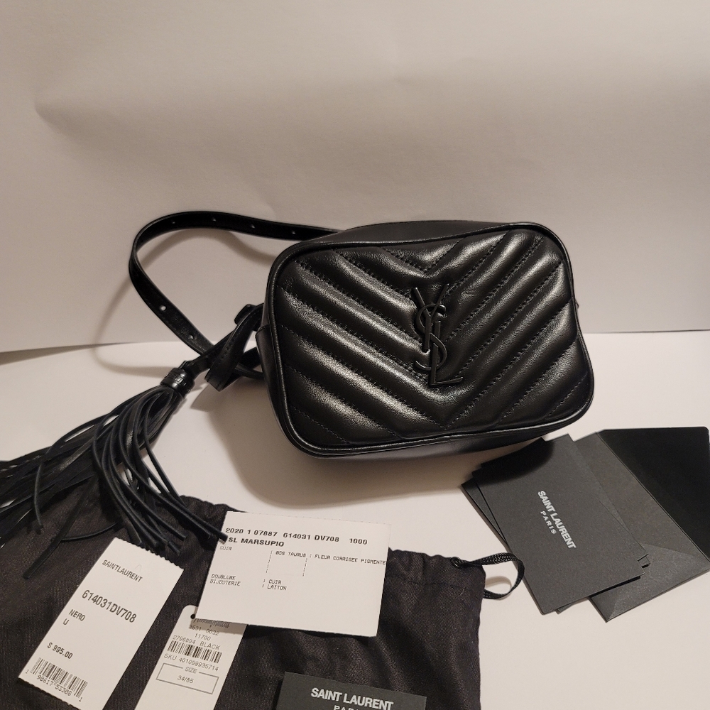YSL Lou Belt Bag Black
